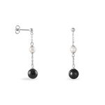 Boucles D'oreilles Pendantes Lucia Cera Argent Blanc Perle De Culture - Boucles d'oreilles fantaisie Femme | Histoire d&rsquo;Or