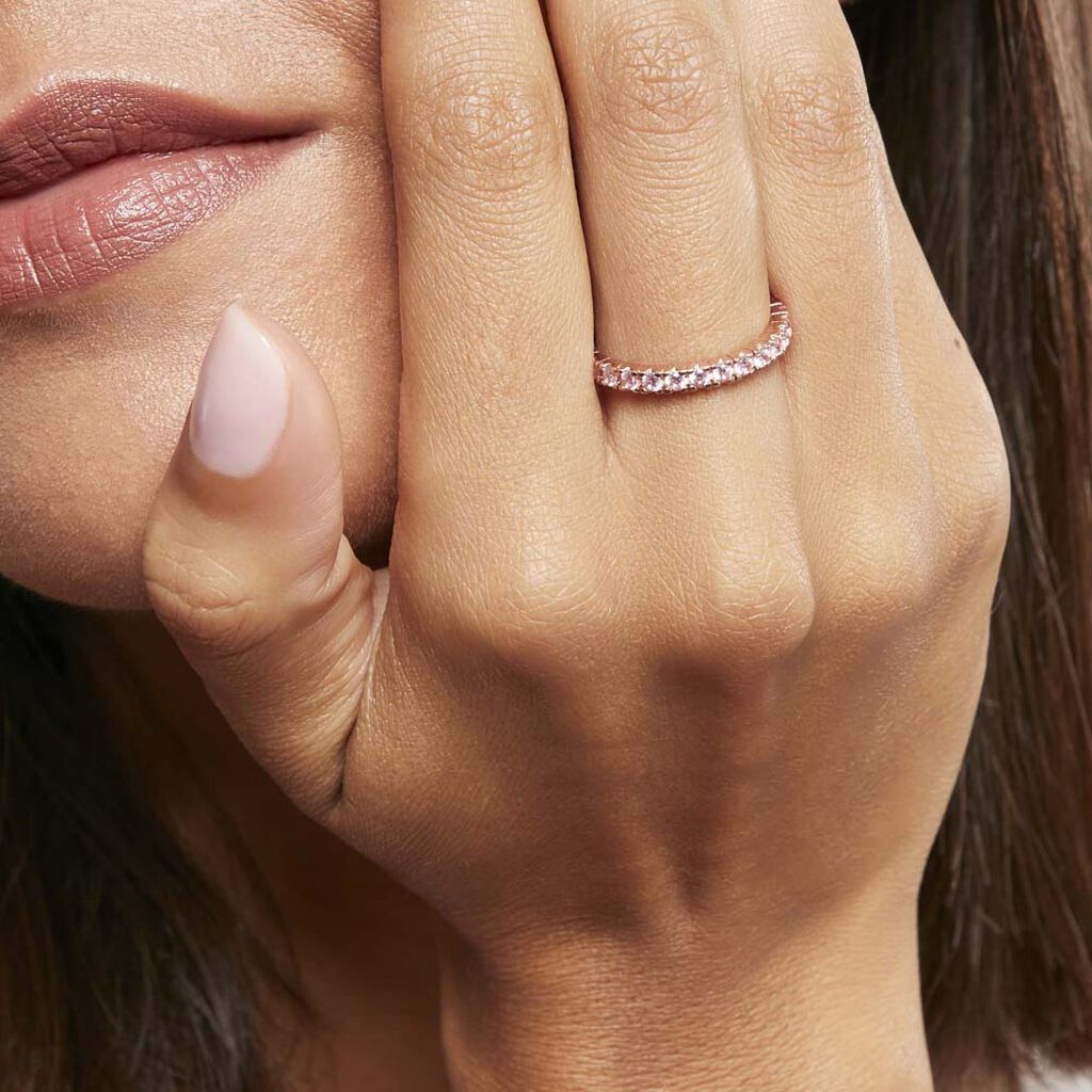 Bague Rio Argent Rose Oxyde De Zirconium - Bagues avec pierre Femme | Histoire d’Or