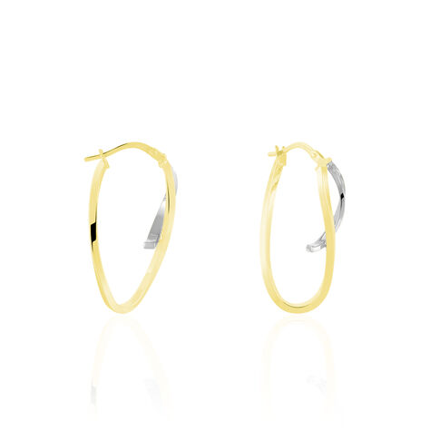 Cr&eacute;oles Hepsie Or Bicolore - Boucles d'oreilles cr&eacute;oles Femme | Histoire d&rsquo;Or