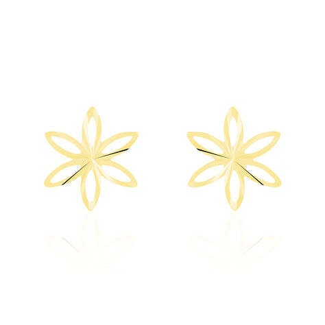 Boucles D'oreilles Puces Philine Fleur Or Jaune - Clous d'oreilles Femme | Histoire d’Or