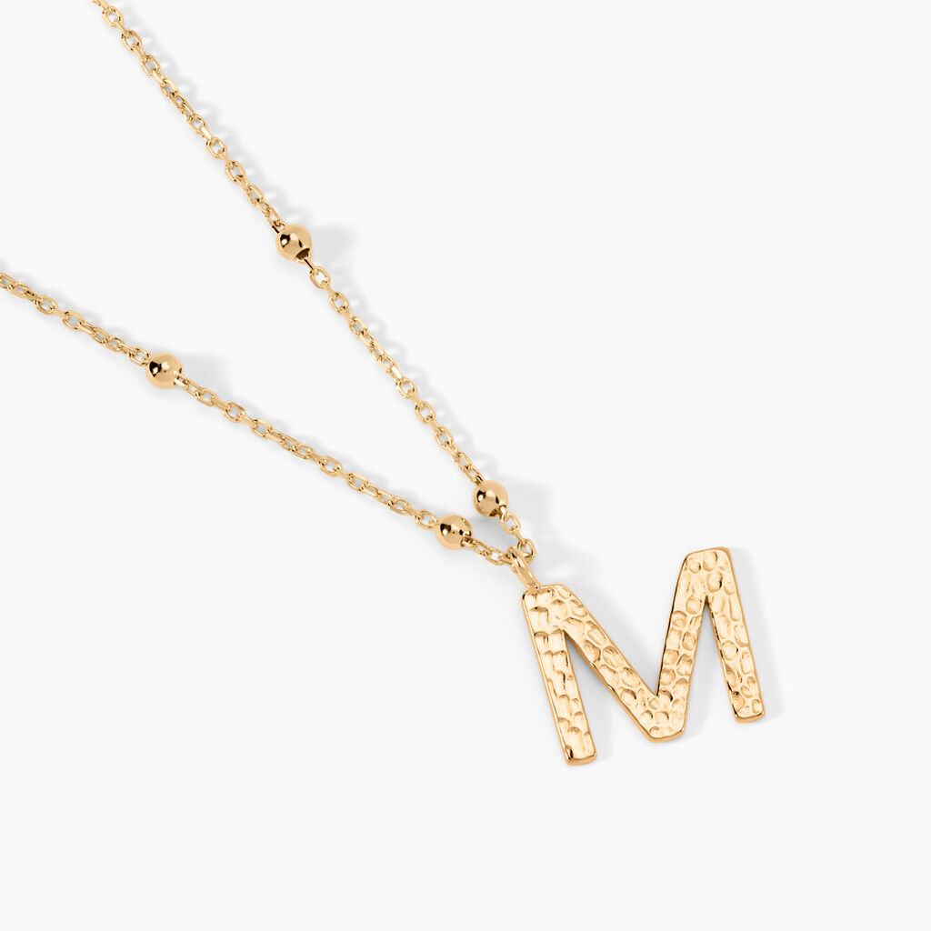 Collier Plaqu&eacute; Or Jaune Lettra - Colliers fantaisie Femme | Histoire d&rsquo;Or