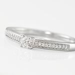 Bague Finella Platine Blanc Diamant - Bagues solitaires Femme | Histoire d&rsquo;Or