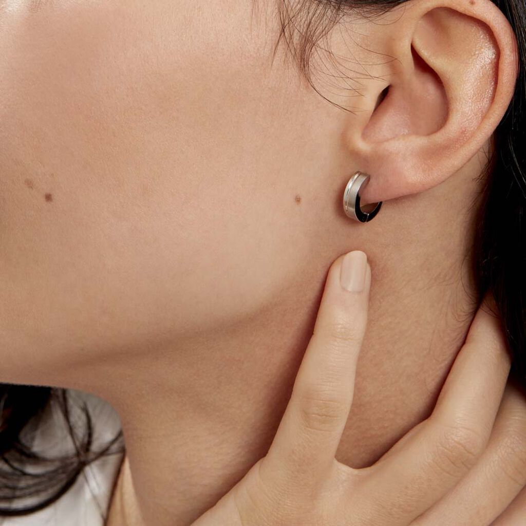 Créoles Casilda Acier Blanc - Boucles d'oreilles créoles Femme | Histoire d’Or