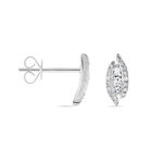 Boucles D'oreilles Puces Eternite Or Blanc Diamant - Clous d'oreilles Femme | Histoire d&rsquo;Or