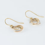 Boucles D'oreilles Pendantes Berangere Triple Cercles Or Tricolore - Boucles d'oreilles pendantes Femme | Histoire d&rsquo;Or