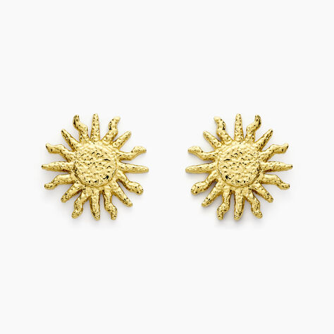 Boucles D'oreilles Puces Mermaid Acier Jaune - Boucles d'oreilles fantaisie Femme | Histoire d’Or