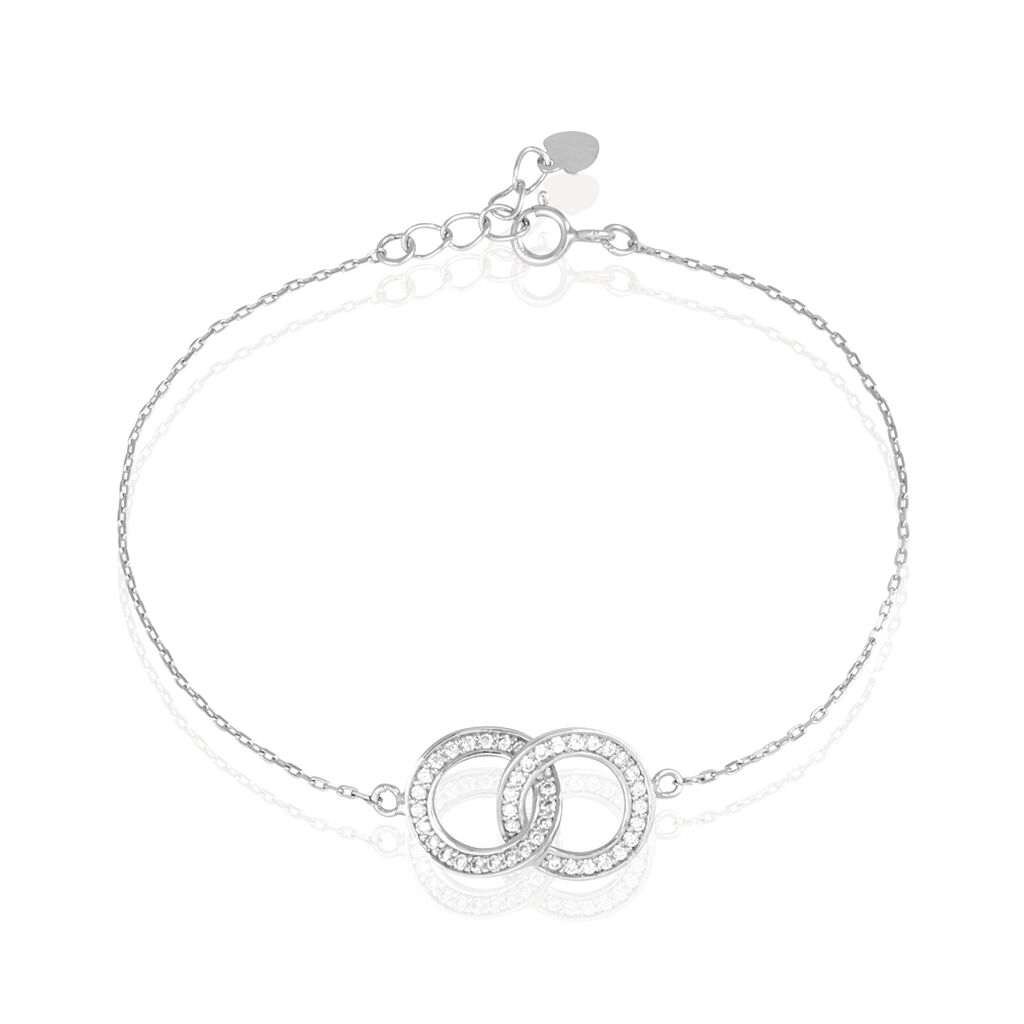 Bracelets fantaisie Géométrique / Double cercle Argent Forcat Oxyde