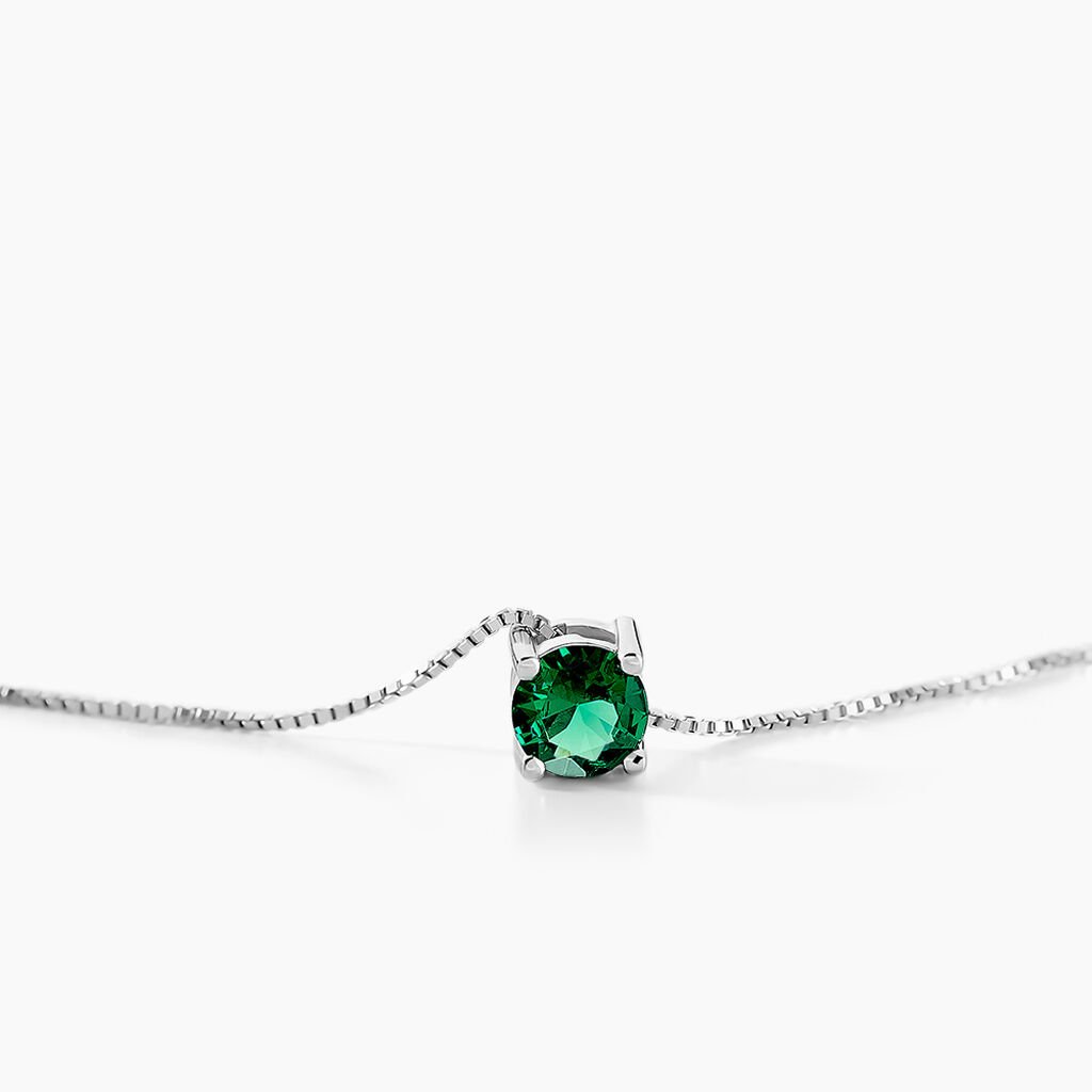 Collier Solitaire Argent Blanc Rio Santa Teresa Oxyde De Zirconium - Colliers fantaisie Femme | Histoire d’Or