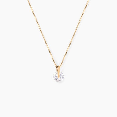 Collier Nelina Plaqu&eacute; Or Jaune Oxyde De Zirconium - Colliers fantaisie Femme | Histoire d&rsquo;Or