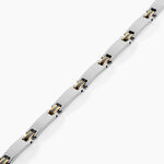 Bracelet M&eacute;tal Acier Tricolore - Bijoux sans pierre Homme | Histoire d&rsquo;Or