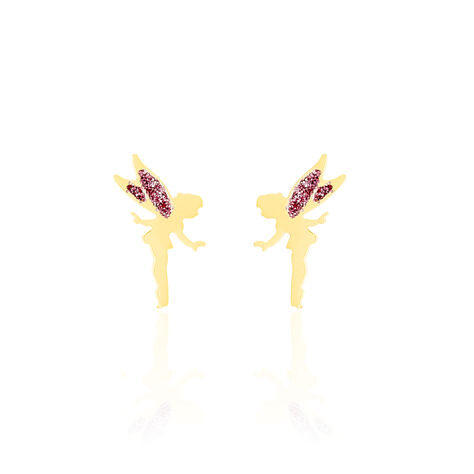 Boucles D'oreilles Puces Feelia Or Jaune - Clous d'oreilles Enfant | Histoire d’Or