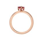 Bague Solitaire Kelvyn Argent Rose Oxyde De Zirconium - Bagues solitaires Femme | Histoire d&rsquo;Or