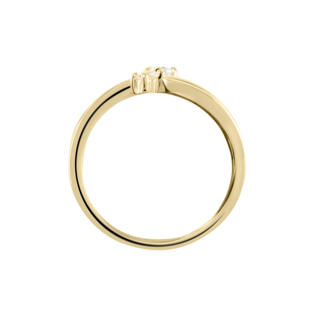 Bague Ana-lou Plaque Or Jaune Oxyde De Zirconium - Bagues avec pierre Femme | Histoire d&rsquo;Or