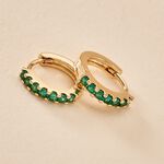 Cr&eacute;oles Marty Plaqu&eacute; Or Jaune Spinelle Synth&eacute;tique - Boucles d'oreilles cr&eacute;oles Femme | Histoire d&rsquo;Or