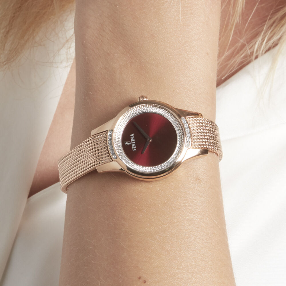 Montres Festina F20496/1 Acier Strass Ronde Rose Ronde - HIMFRQR0200 •  Histoire d'Or