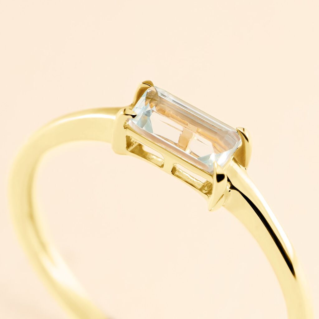 Bague Nottingham Or Jaune Topaze - Bagues solitaires Femme | Histoire d’Or