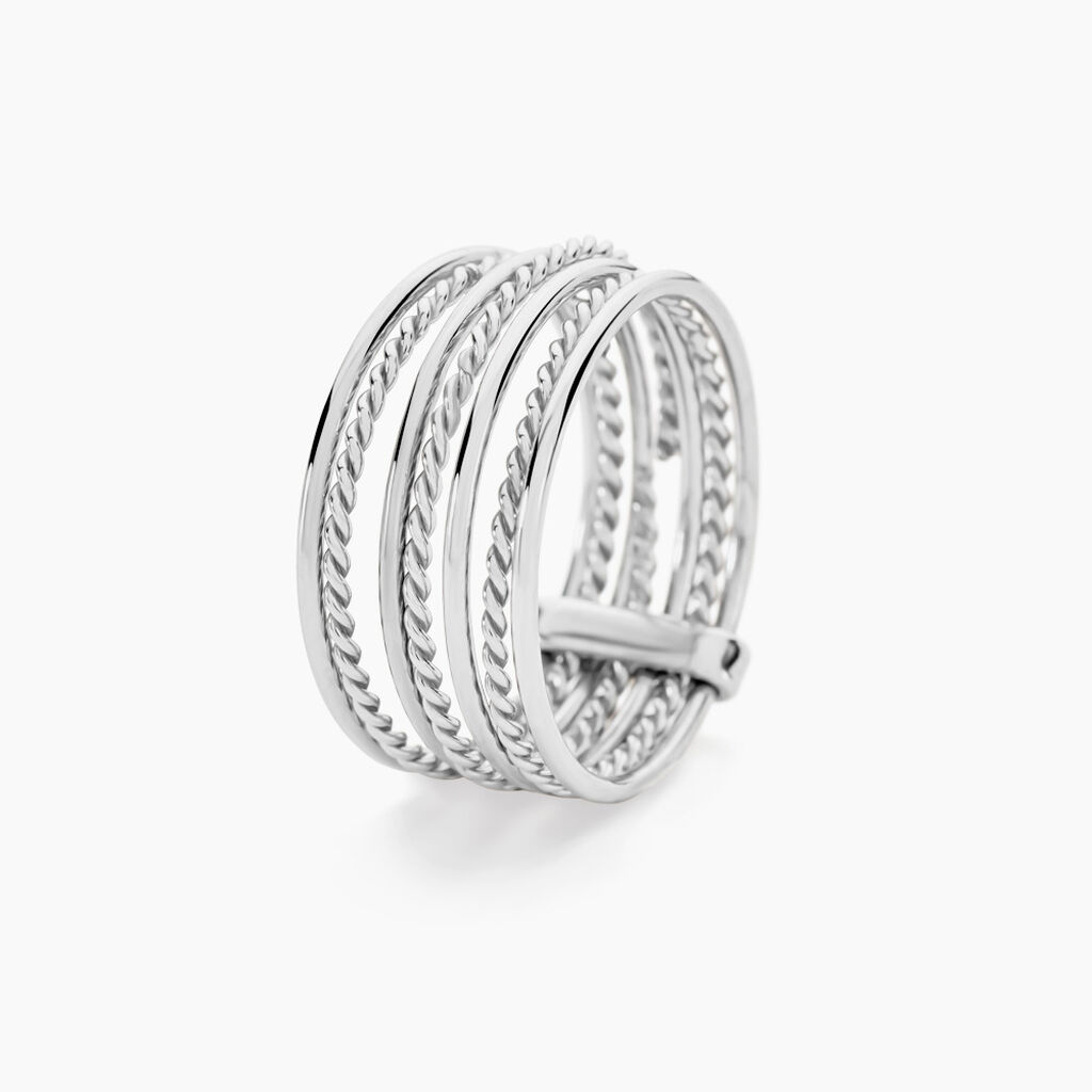 Bague Afiwa Argent Blanc - Bagues fantaisie Femme | Histoire d’Or