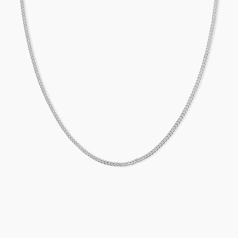 Cha&icirc;ne Imad Maille Gourmette Or Blanc - Chaines Femme | Histoire d&rsquo;Or