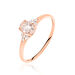 Bague Urbaine Or Rose Morganite Et Oxyde De Zirconium - Bagues solitaires Femme | Histoire d’Or