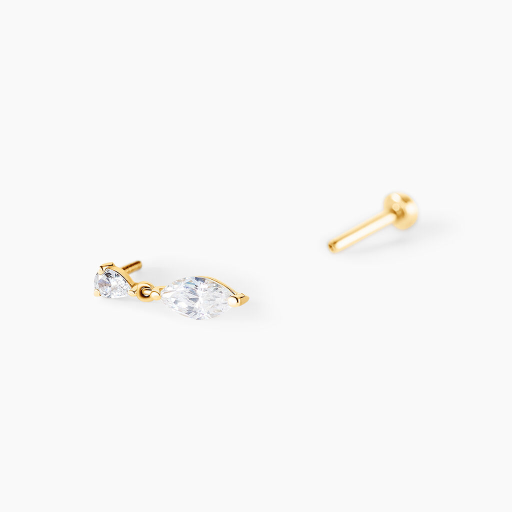 Piercing D'oreille Unitaire  Urbana Or Jaune Oxyde De Zirconium - Piercings d'oreilles Femme | Histoire d&rsquo;Or
