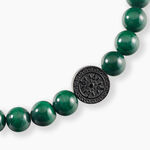Bracelet Jourdan Acier Noir Malachite - Bracelets Homme | Histoire d&rsquo;Or