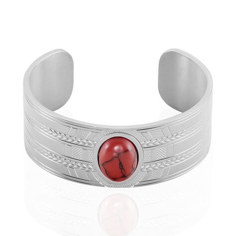 Bracelet Jonc Imagine Segolene Acier Blanc Pierre De Synthese - Bracelets joncs Femme | Histoire d’Or