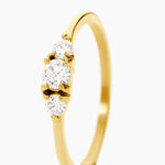 Bague Lucianne Acier Jaune Oxyde De Zirconium - Bagues avec pierre Femme | Histoire d&rsquo;Or