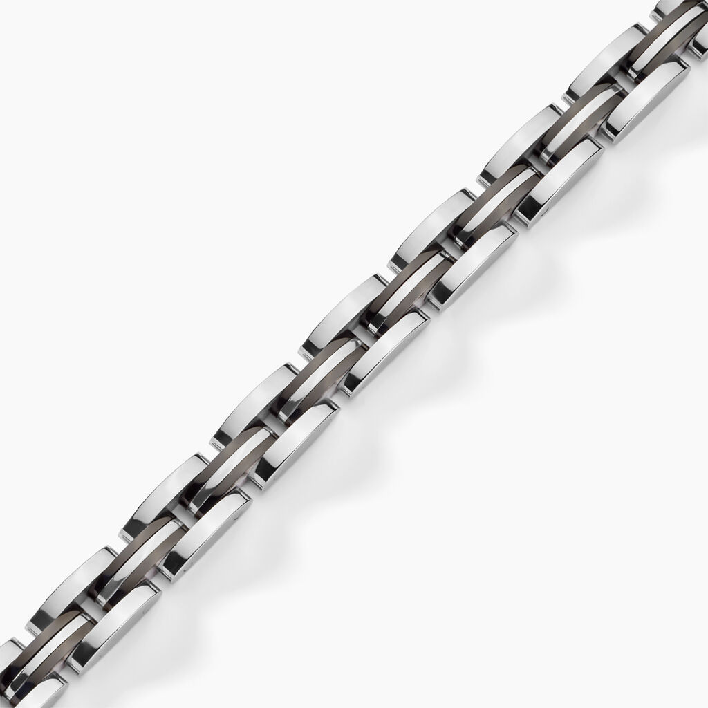 Bracelet Tom Acier Blanc - Bijoux sans pierre Homme | Histoire d&rsquo;Or