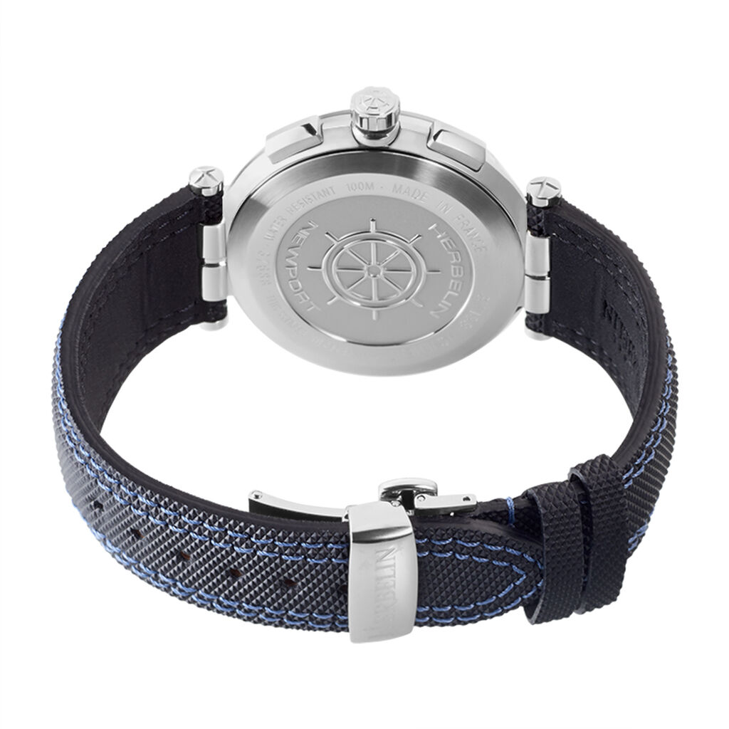 Montre Herbelin Newport Chrono Noir Et Bleu - Montres Homme | Histoire d’Or