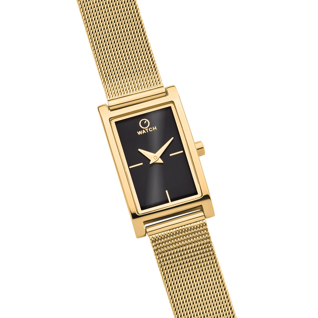 Montre O Watch Oblong Noir - Montres Femme | Histoire d&rsquo;Or