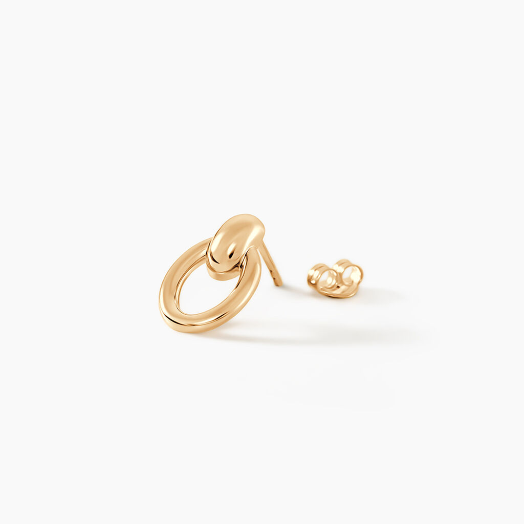 Boucles D'Oreilles Puces Classic Bold Plaqu&eacute; Or Jaune - Boucles d'oreilles fantaisie Femme | Histoire d&rsquo;Or