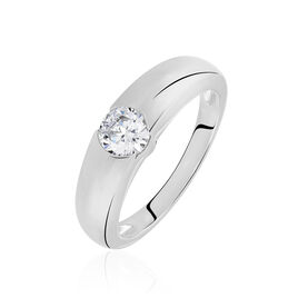 Bague Solitaire Gwendal Argent Oxyde De Zirconium - Bagues solitaires Femme | Histoire d’Or
