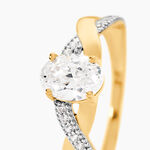 Bague Candice Or Jaune Oxyde De Zirconium - Bagues solitaires Femme | Histoire d&rsquo;Or