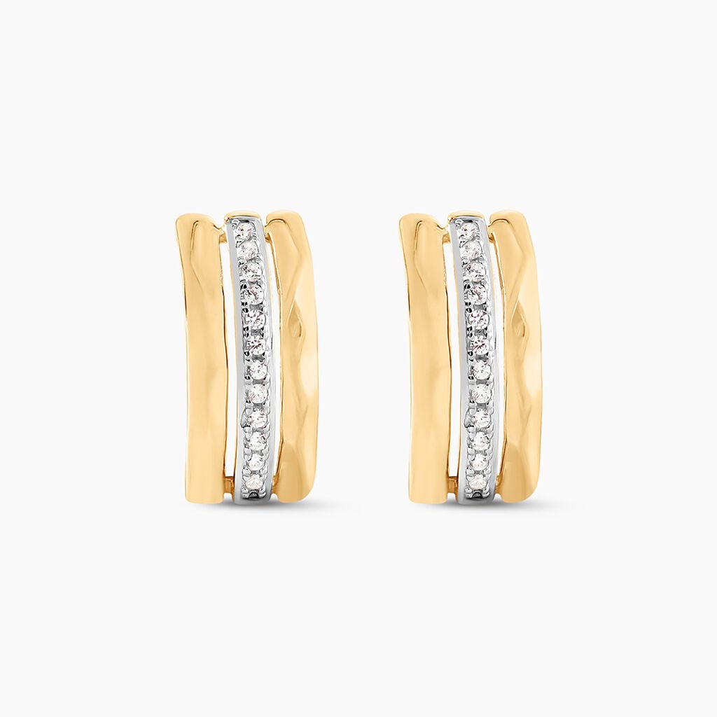 Boucles D'oreilles Pendantes Allyson Or Jaune Oxyde De Zirconium - Boucles d'oreilles pendantes Femme | Histoire d’Or