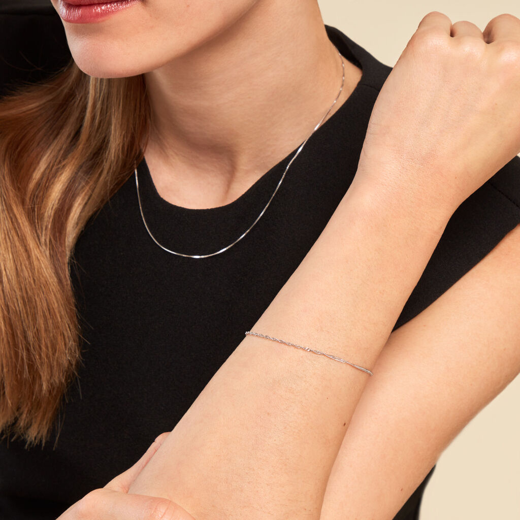 Bracelet Arletty Argent Blanc - Bracelets Femme | Histoire d’Or