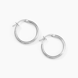 Créoles Verania Or Blanc - Boucles d'oreilles créoles Femme | Histoire d’Or