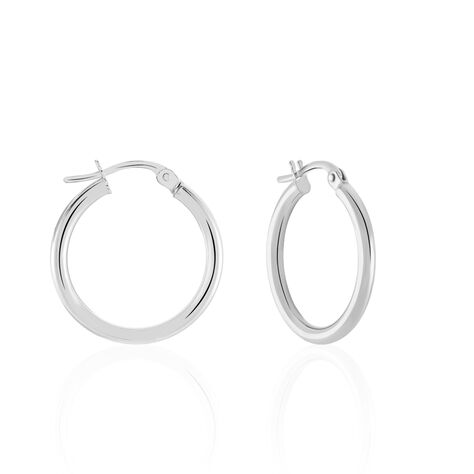 Créoles Verania Or Blanc - Boucles d'oreilles créoles Femme | Histoire d’Or