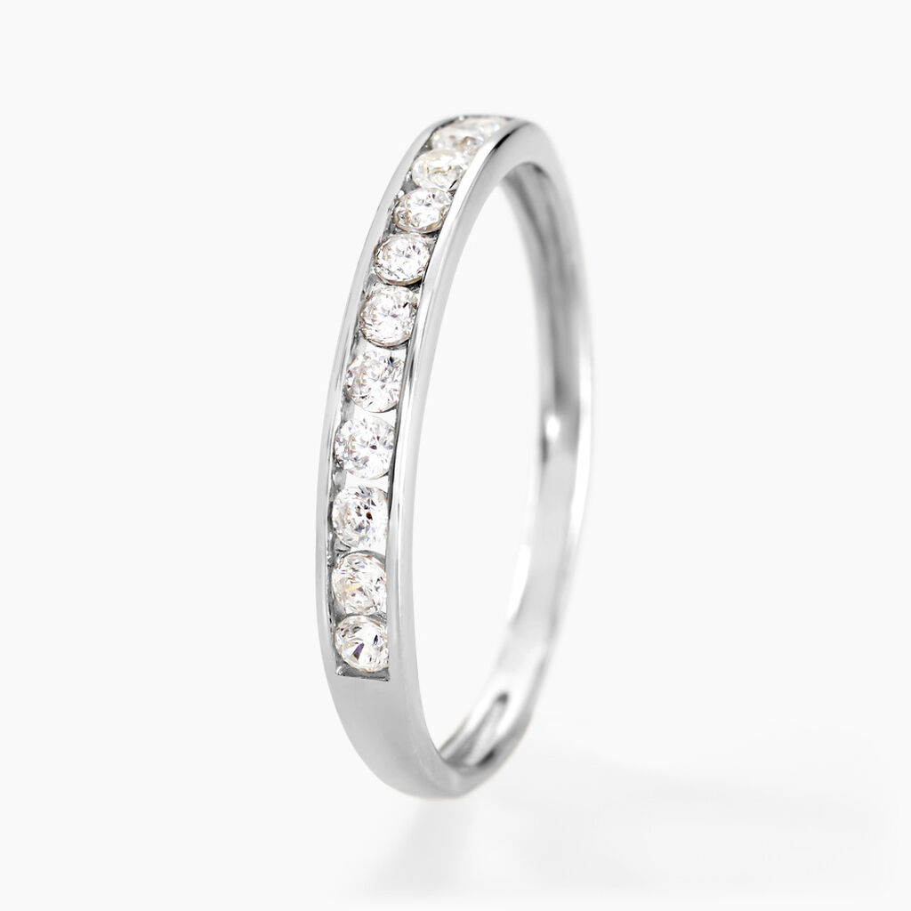 Alliance Davila Or Blanc Oxyde De Zirconium - Alliances Femme | Histoire d&rsquo;Or