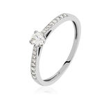 Bague Solitaire Hemera Platine Blanc Diamant - Bagues solitaires Femme | Histoire d&rsquo;Or