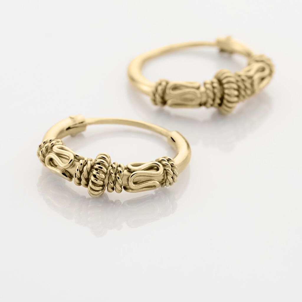 Créoles Tangerine Plaque Or Jaune - Boucles d'oreilles créoles Femme | Histoire d’Or