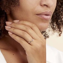 Bague Solitaire Veronika Or Blanc Diamant - Bagues solitaires Femme | Histoire d’Or