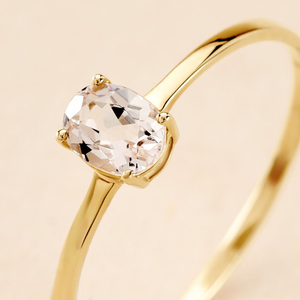 Bague Valentino Or Jaune Quartz - Bagues solitaires Femme | Histoire d&rsquo;Or
