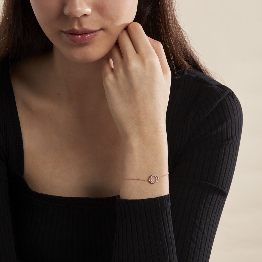 Bracelet Or Rose Tresha Diamants - Bracelets Femme | Histoire d’Or