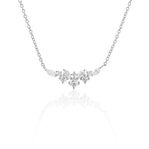 Collier Eclat D'Aurore Argent Blanc Oxydes De Zirconium - Colliers fantaisie Femme | Histoire d&rsquo;Or