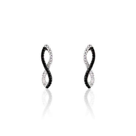 Boucles D'oreilles Argent Blanc Prudentia Oxyde De Zirconium - Boucles d'oreilles fantaisie Femme | Histoire d’Or