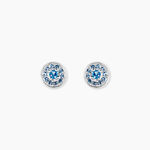 Boucles D'oreilles Puces Auxana Argent Blanc Oxyde De Zirconium - Boucles d'oreilles fantaisie Femme | Histoire d&rsquo;Or