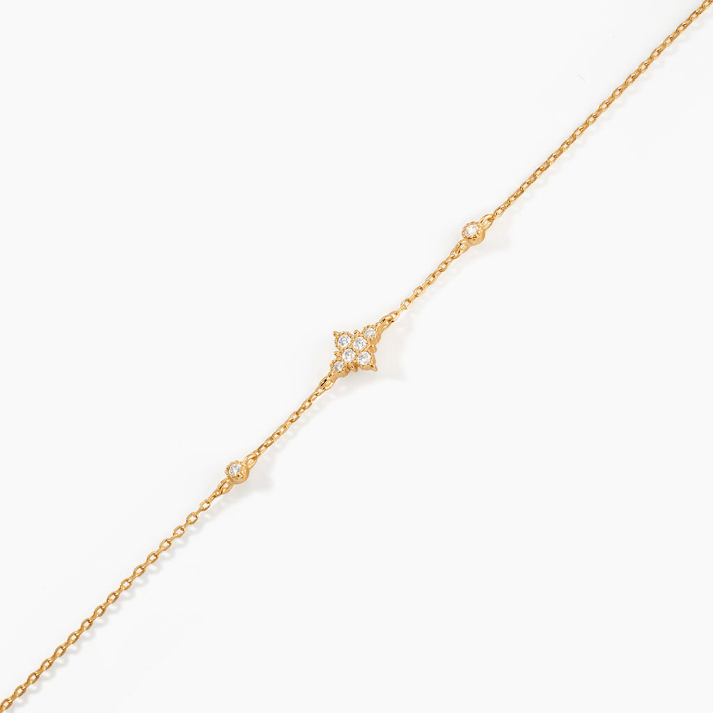 Bracelet Dainty Plaqu&eacute; Or Jaune Oxyde De Zirconium - Bracelets Femme | Histoire d&rsquo;Or