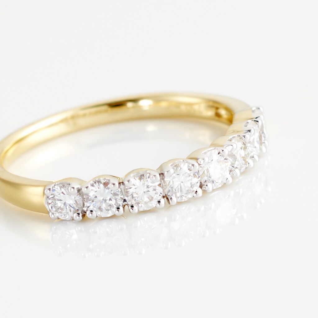 Demi-alliance Or Jaune  Eloisa Diamant Synthetique - Alliances Femme | Histoire d’Or