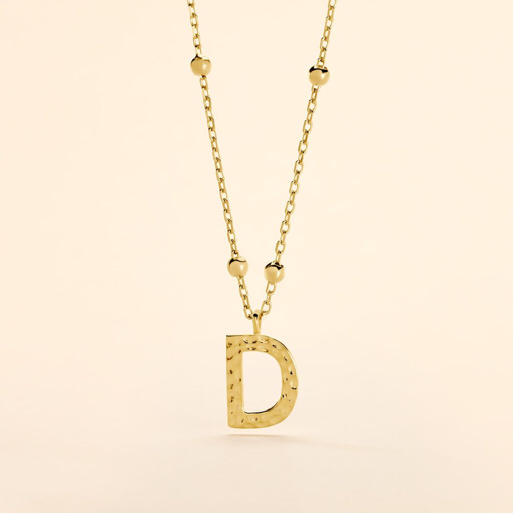 Collier Plaqu&eacute; Or Jaune Lettra - Bijoux sans pierre Femme | Histoire d&rsquo;Or