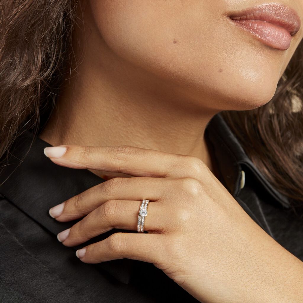 Bague Or Jaune Judita Oxyde De Zirconium - Bagues solitaires Femme | Histoire d’Or